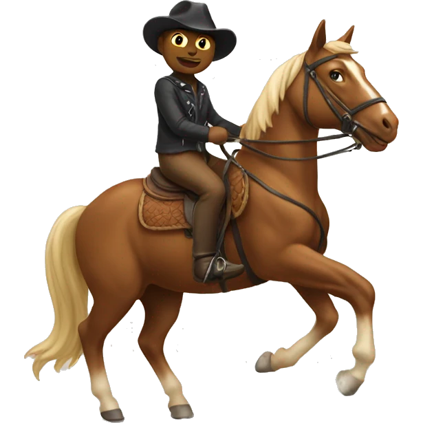 cat riding a horse emoji