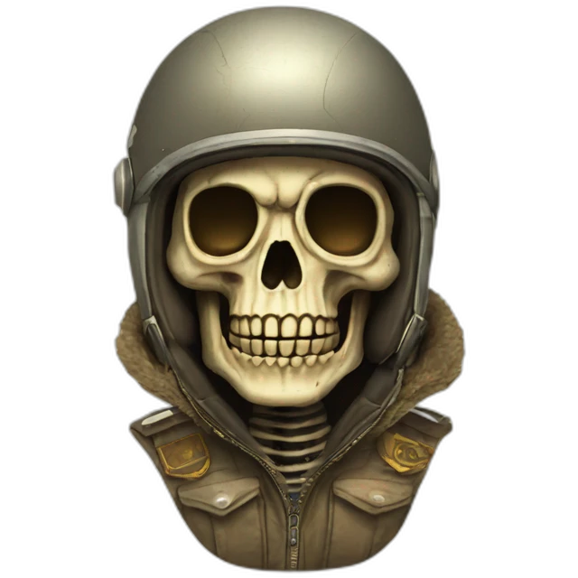 pilot vintage skelleton emoji