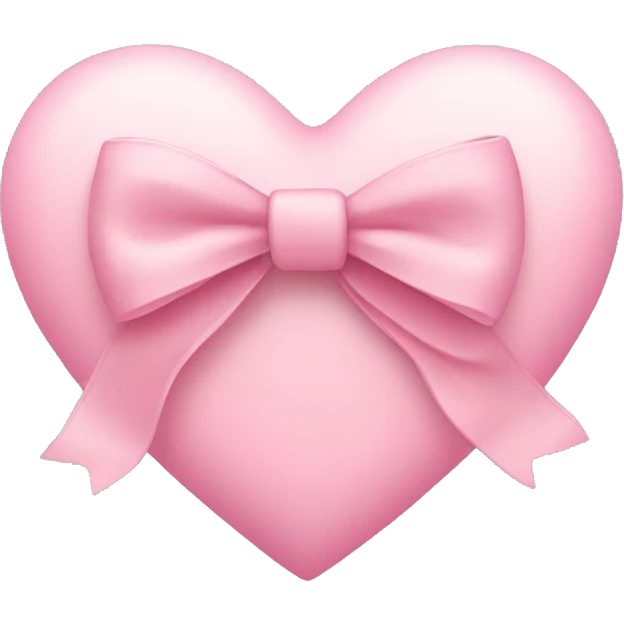 Light pink heart with bow emoji