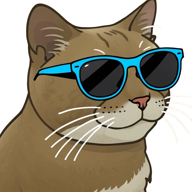 Cat with sunglasses emoji