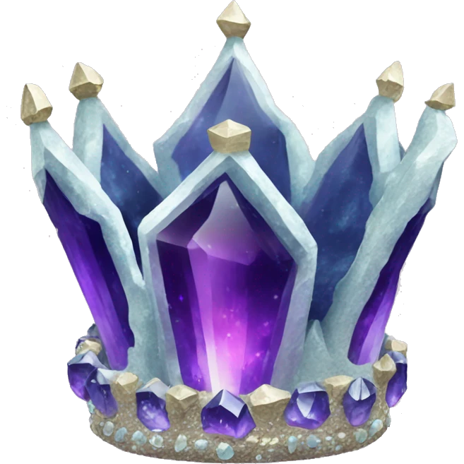 crystal geode crown emoji