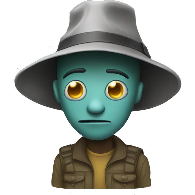 allien with hat emoji
