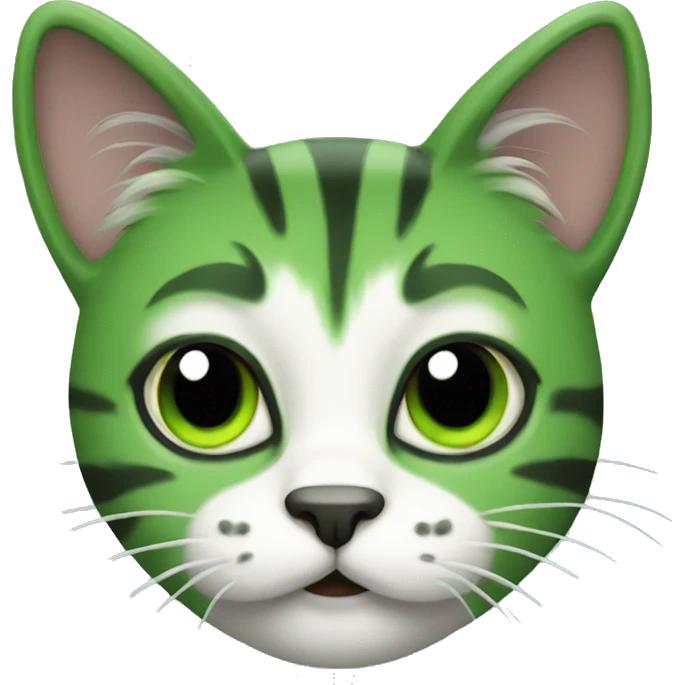 Green cat emoji