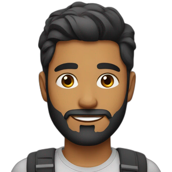 sri lankan 25 year old handsome and stylish guy with a beard and no smile emoji