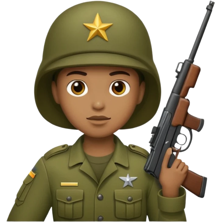военный с автоматом emoji