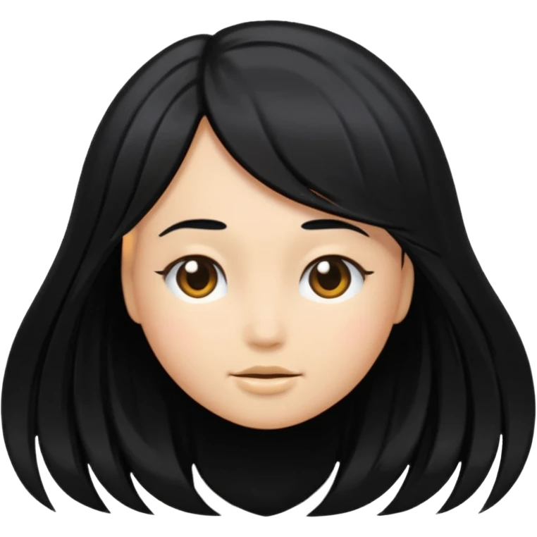 In black hair emoji