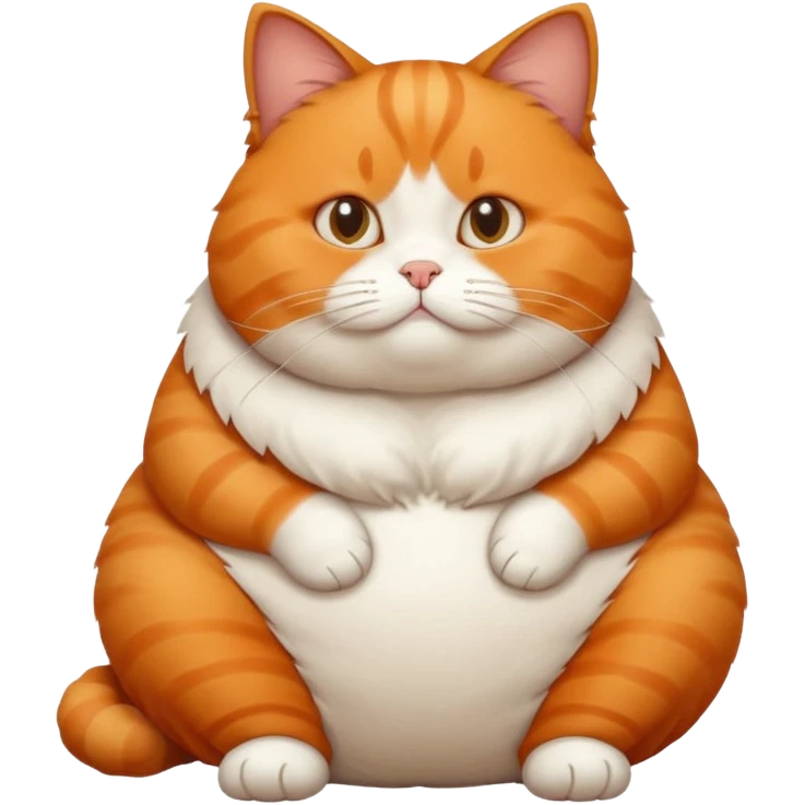 a very fat cat is sitting emoji