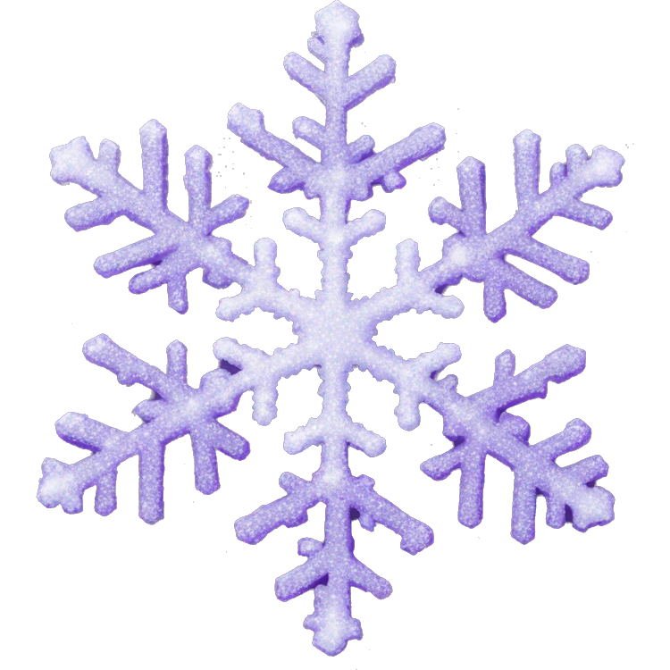 Purple glitter snowflake with snow underneath  emoji