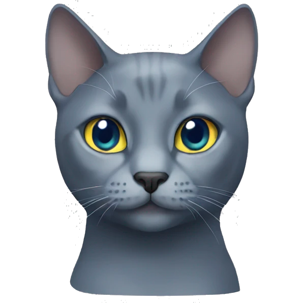 Russian blue cat emoji