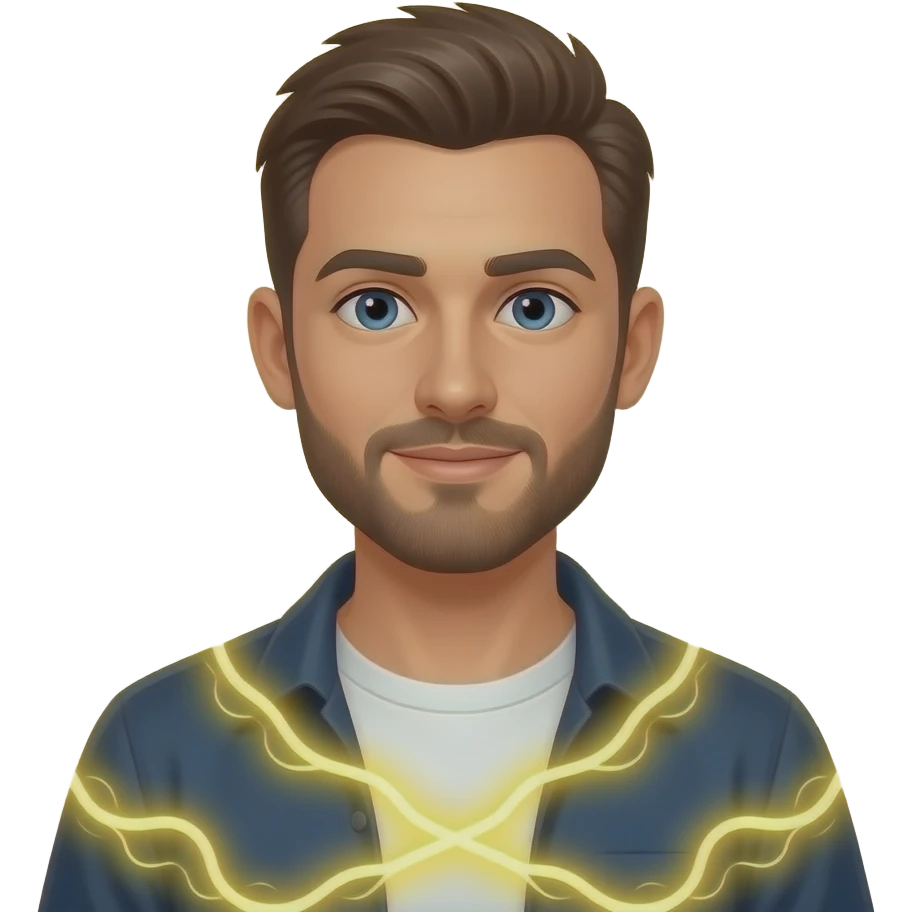 Energy Aura from a man emoji