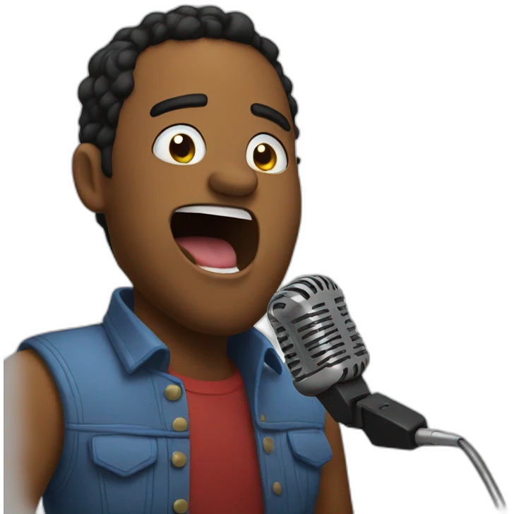 singing emoji