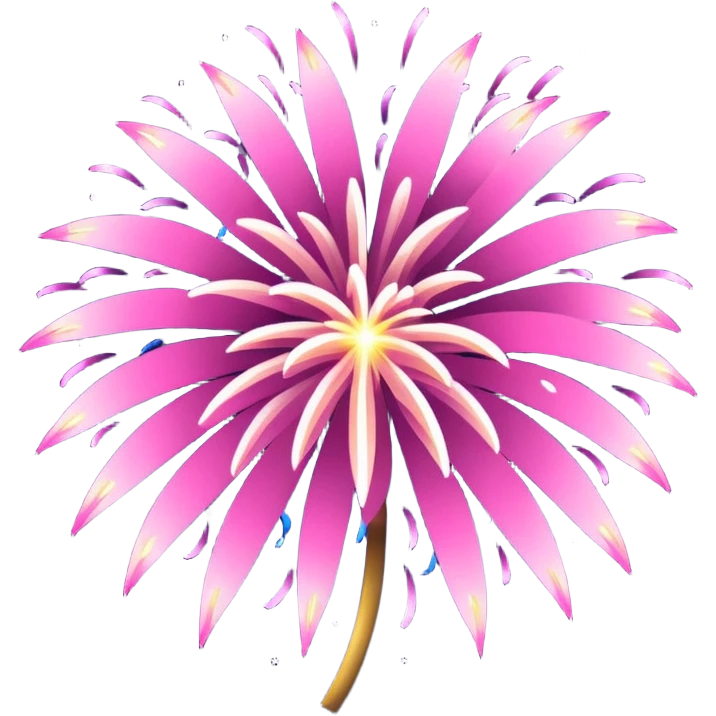 Pink fireworks emoji