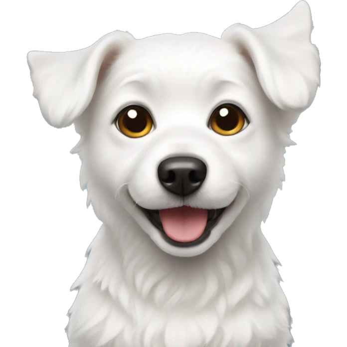 Small white dog  emoji
