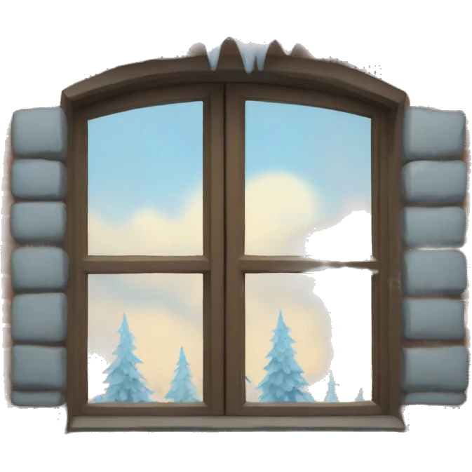 Winter window emoji