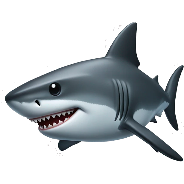 Shark with a top hat and wear black hoodie emoji