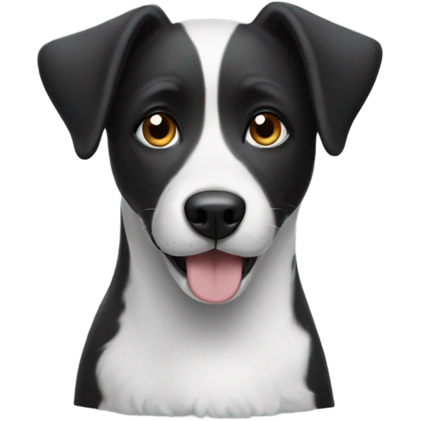 Black and white dog emoji