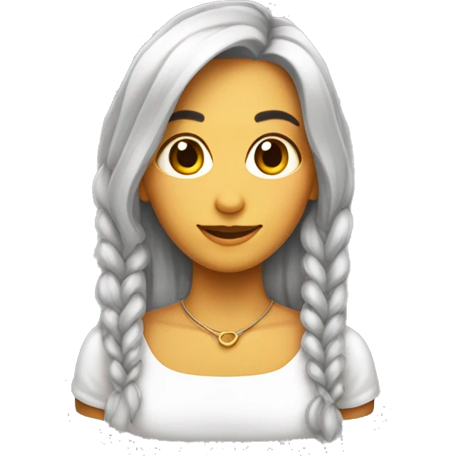 menina de costas com laço no cabelo emoji
