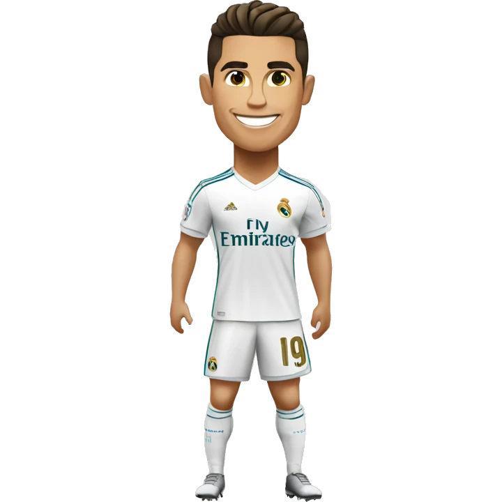 Cristiano Ronaldo in real Madrid in full growth emoji