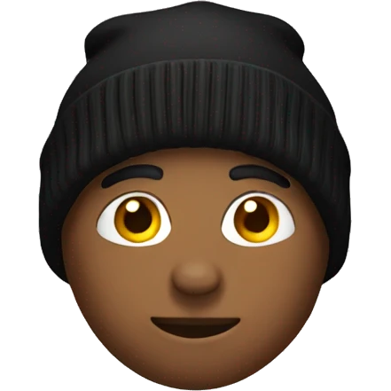 Black beanie emoji