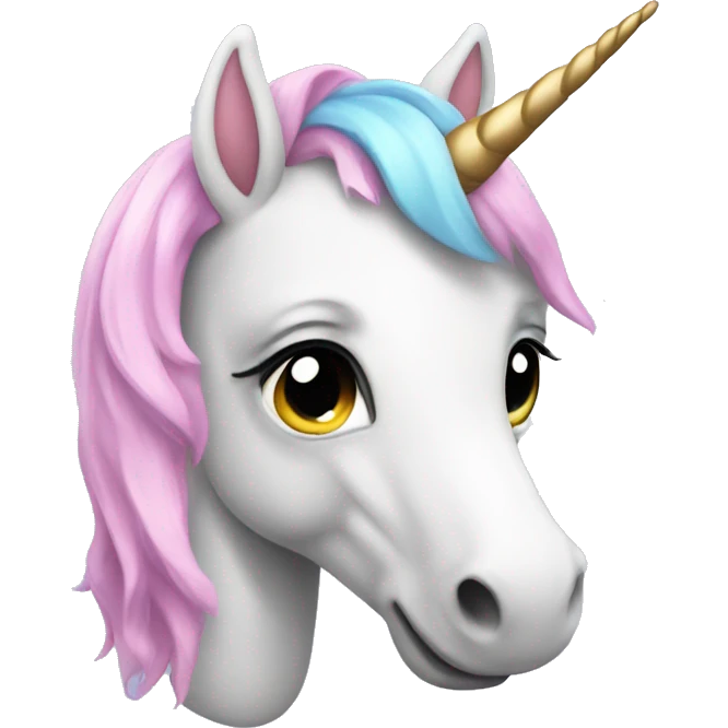 Unicornio con pastel emoji