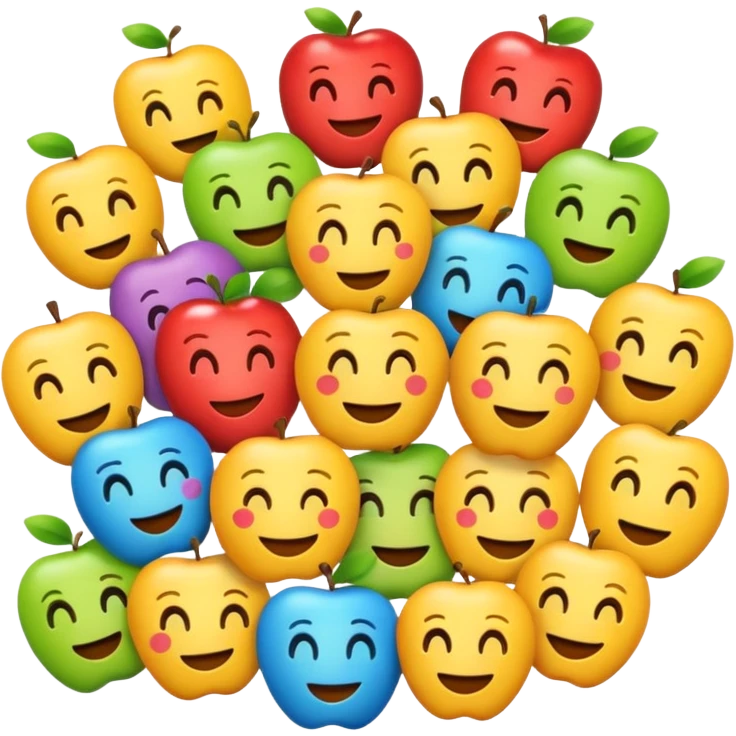 the text 'Emoji.sh' surrounded by classic apple-style emojis, creating a cheerful and inviting look emoji