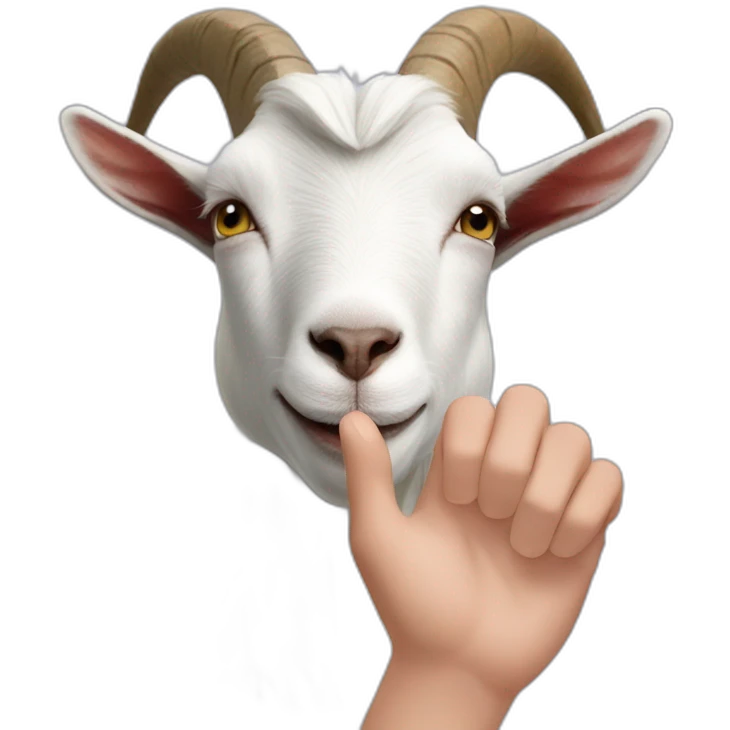goat and hand emoji