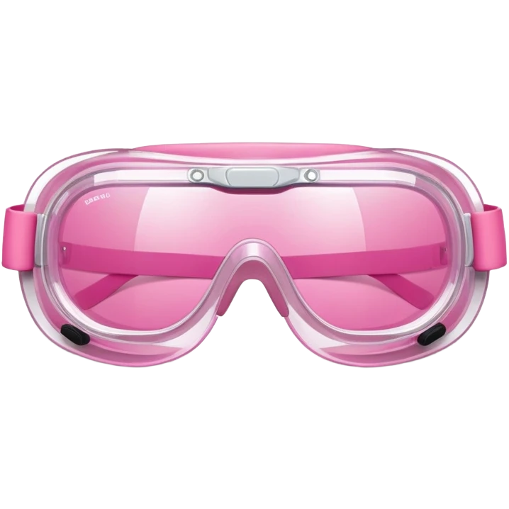 protective goggles with pink polarized lenses, adjustable headband emoji