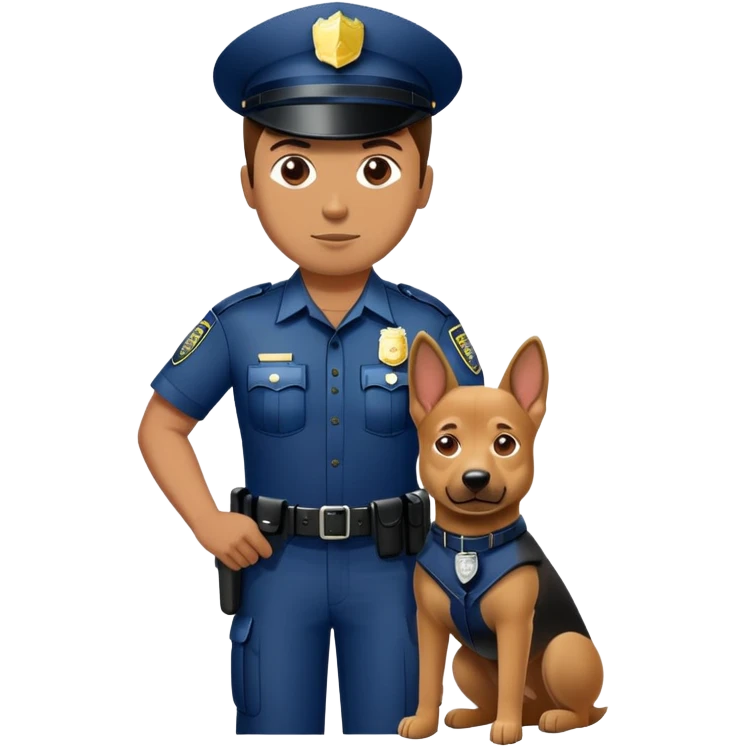 Police man and police dog emoji