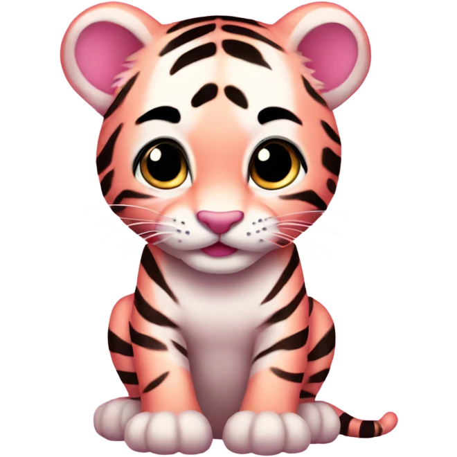 Baby pink tiger emoji