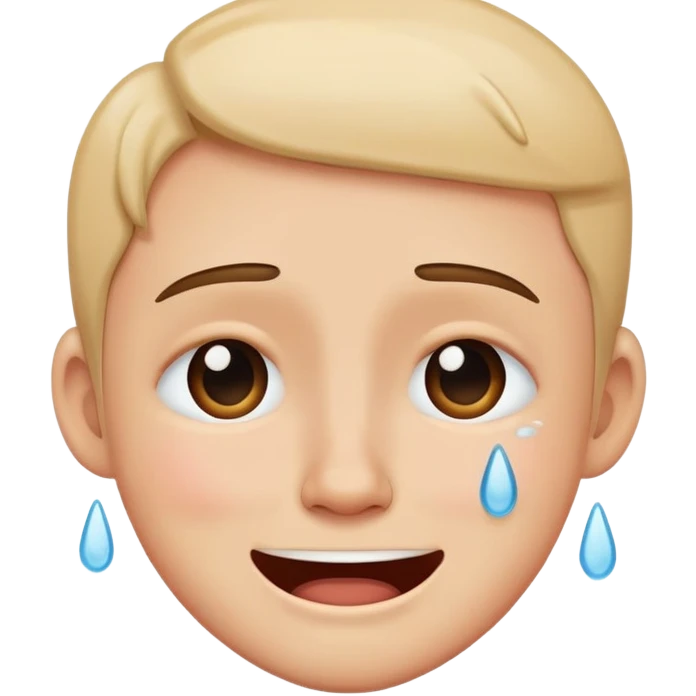 Carita llorando con una sonrisa emoji