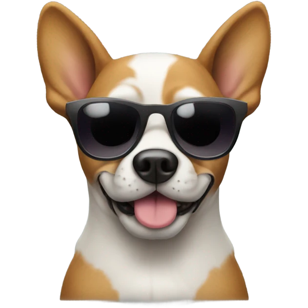 Dog with sunglasses emoji