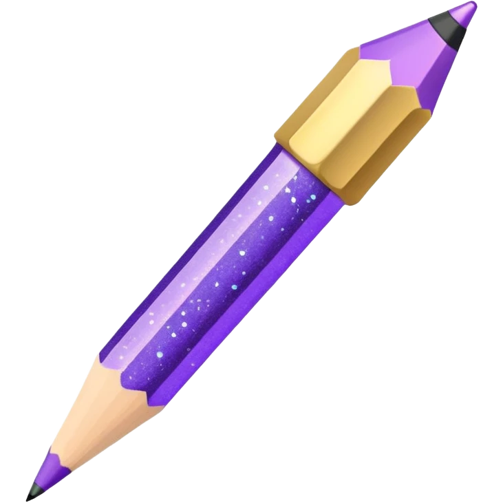Glitter Purple and Cian pencil hand write  emoji