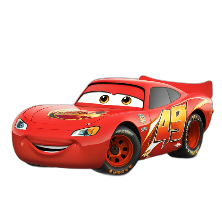 Flash mcqueen from cars movie emoji