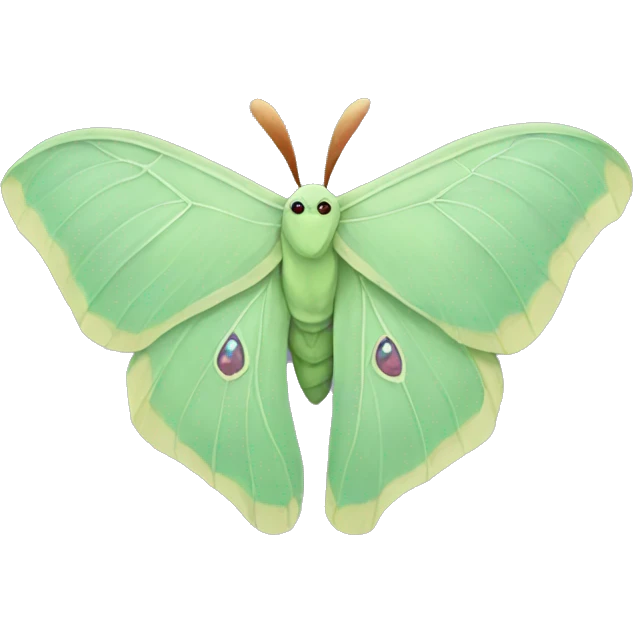 Luna moth wearing a bow  emoji