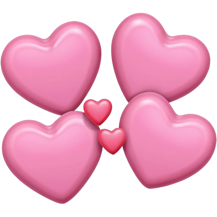 pink hearts and pink candy emoji