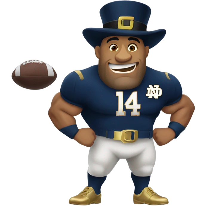 The rock as the noterdame maskot  emoji