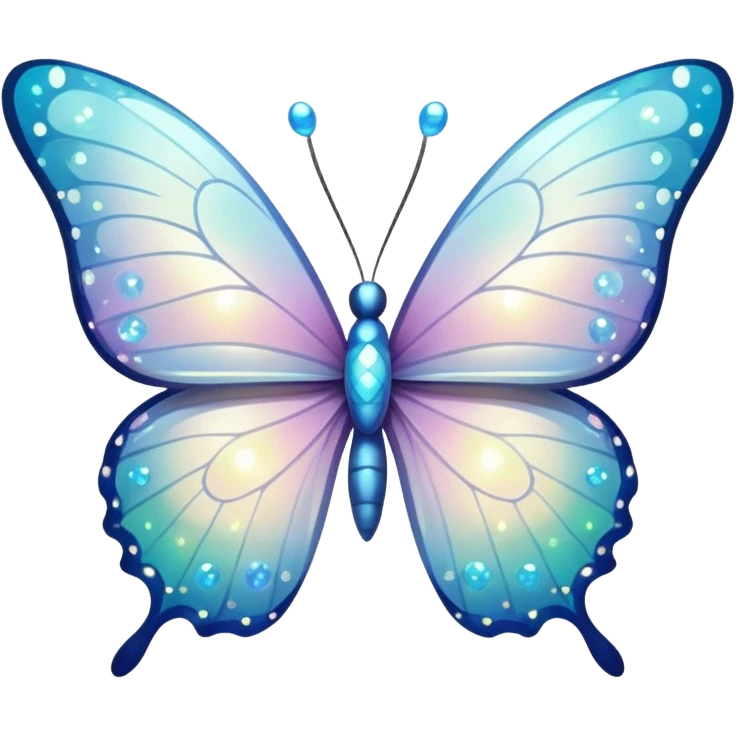 white sparkly butterfly emoji