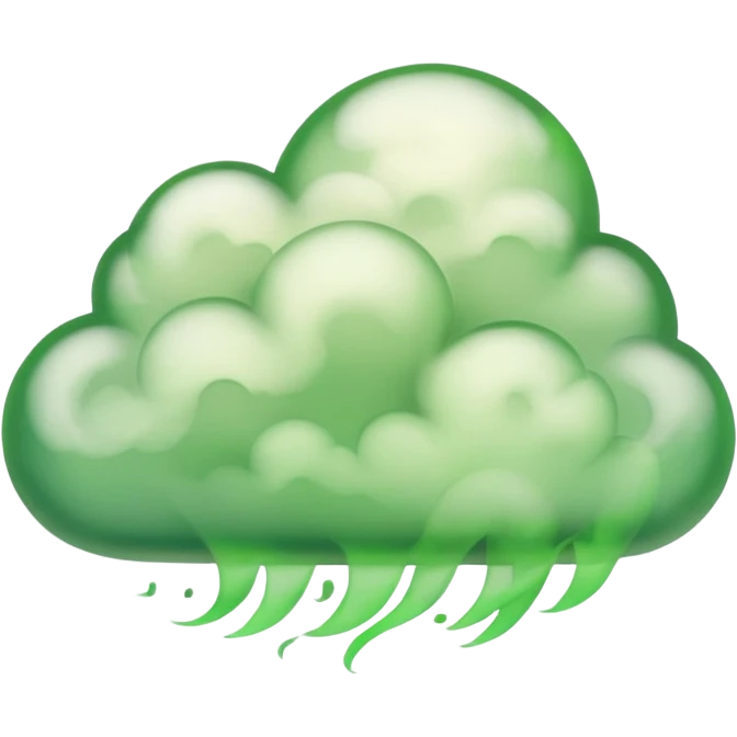 green wind smoke emoji
