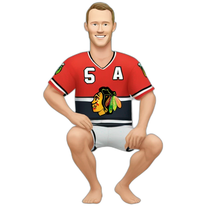 Jonathan Toews as rainbow beach bum emoji
