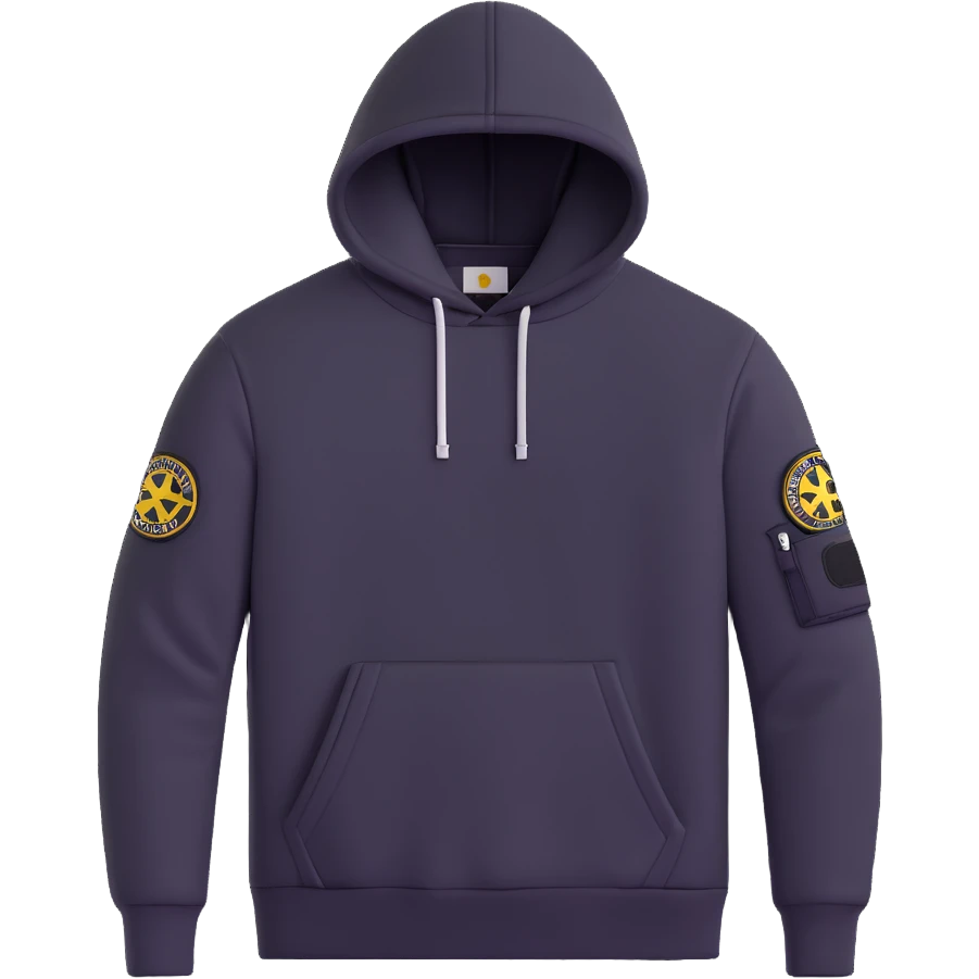 Stone Island hoodie with arm patch emoji