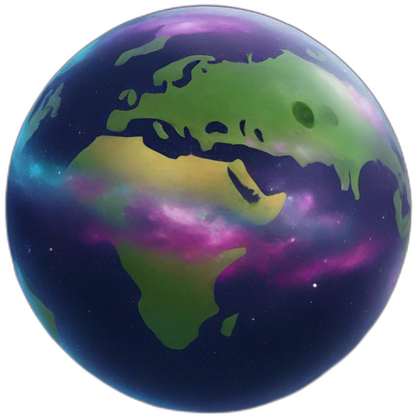 cool punk globe in space emoji