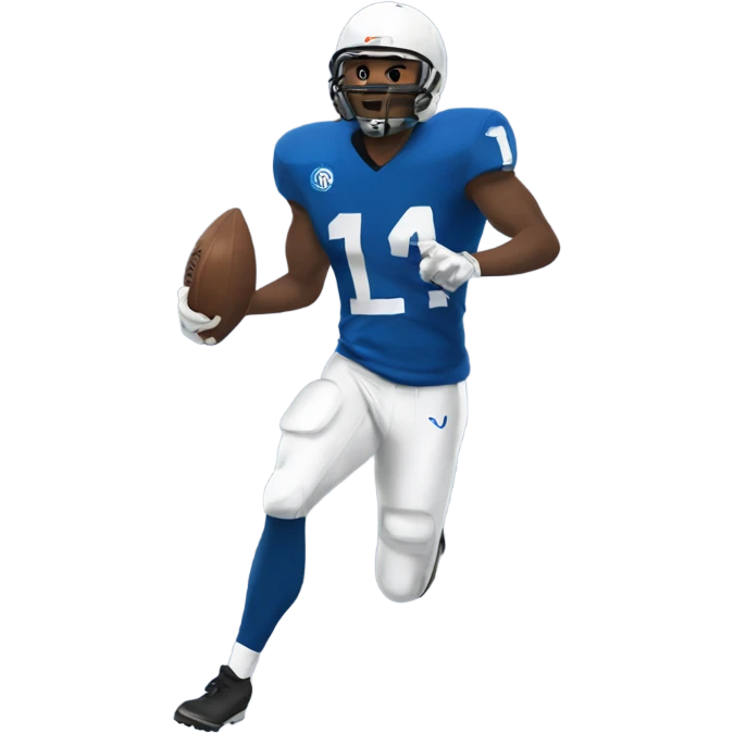 malik nabers catch blue jersey number 1 emoji