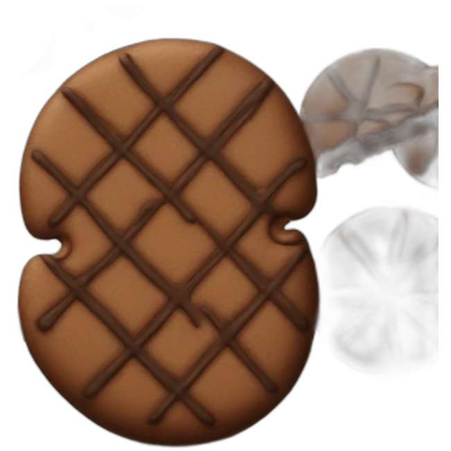 single chocolate cookie emoji