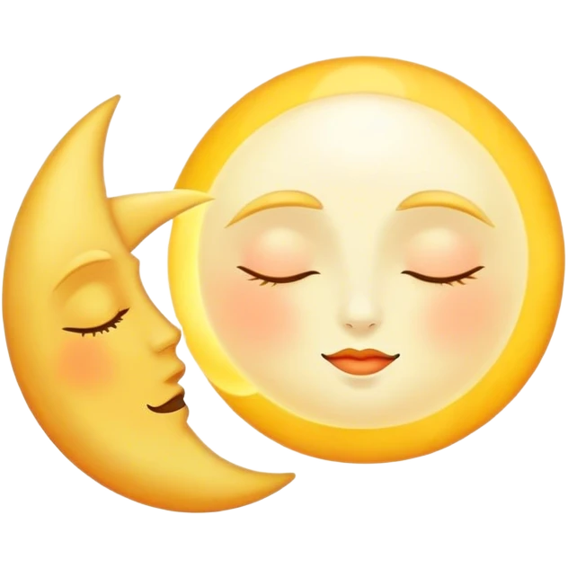 The sun kissing the moon  emoji
