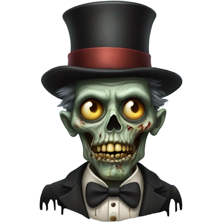 zombie with a top hat  emoji