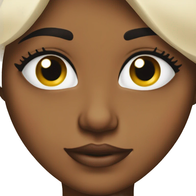 Girl with long eyelashes kissy face emoji