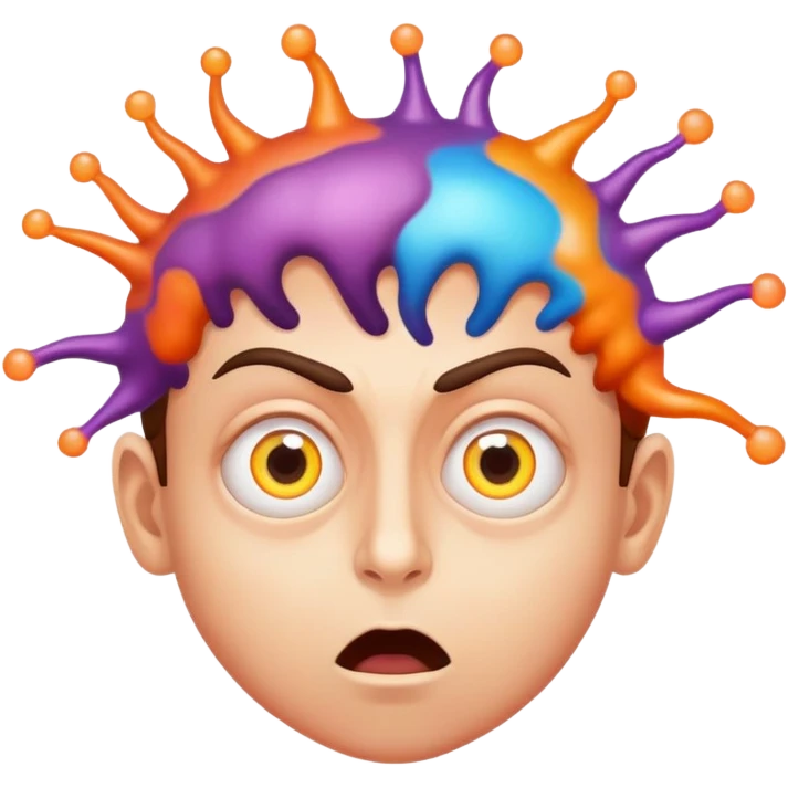 Crazy eyes with exploding mind emoji