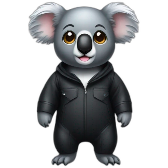 koala in black rubber suit emoji