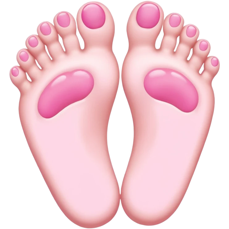 pink baby feet emoji
