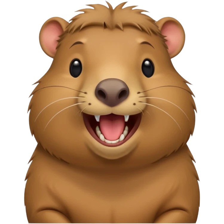 Capybara laughing emoji